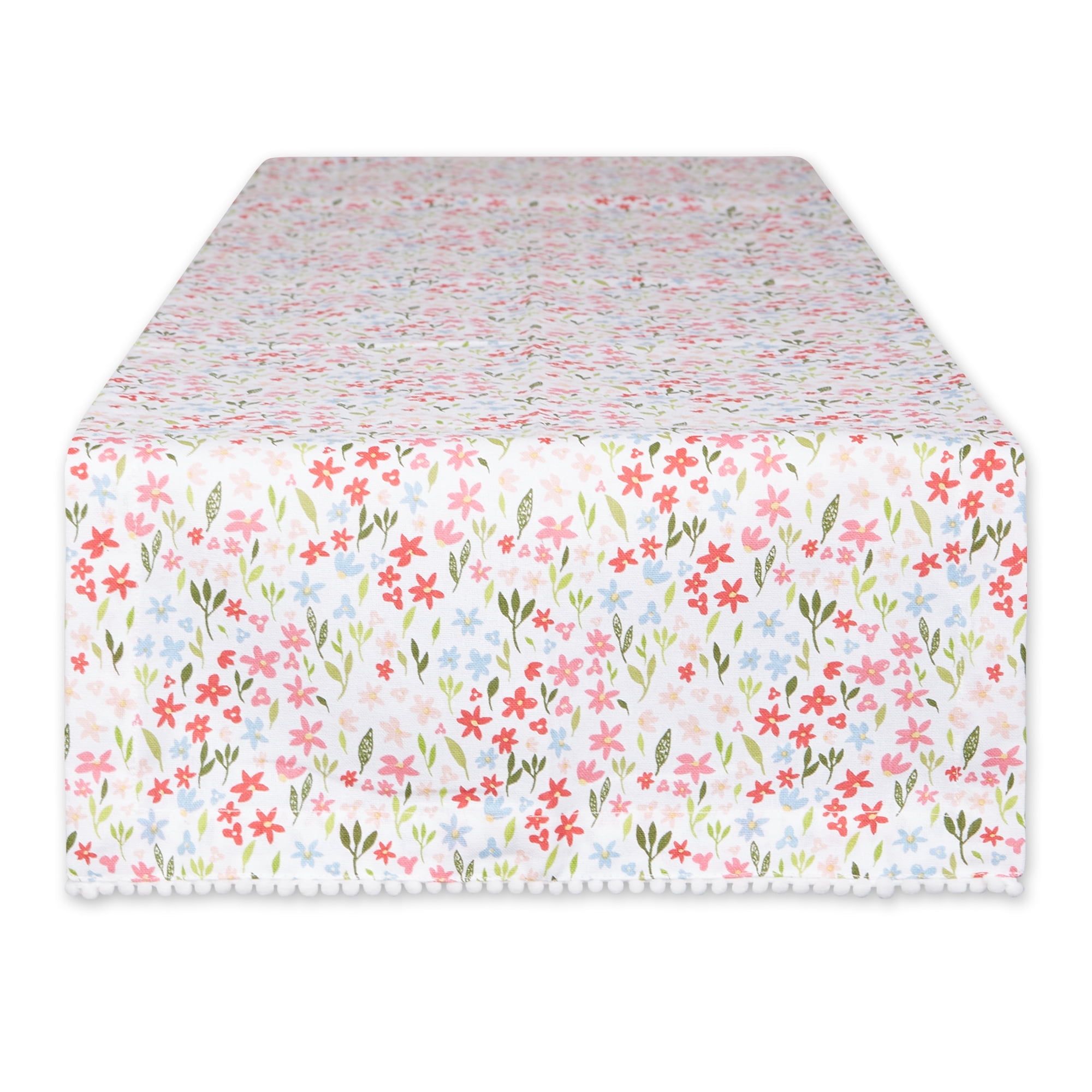 Sweet Flowers Cotton Floral Table Runner 14x72