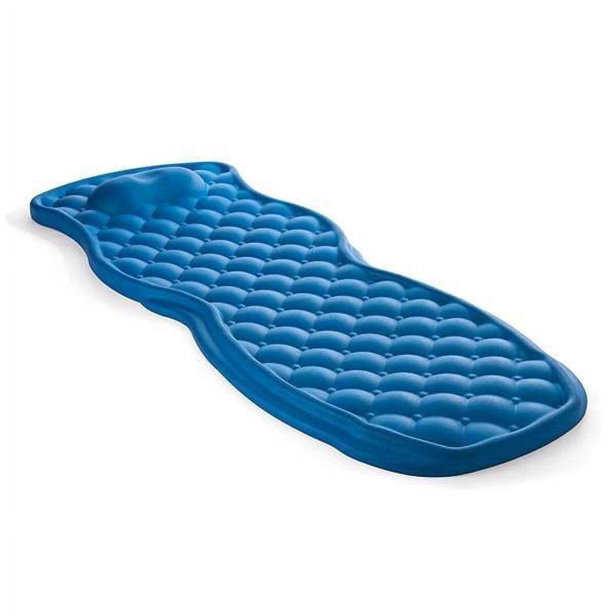 Monterey Blue Foam Vinyl Pool Lounger with Ergonomic Pillow