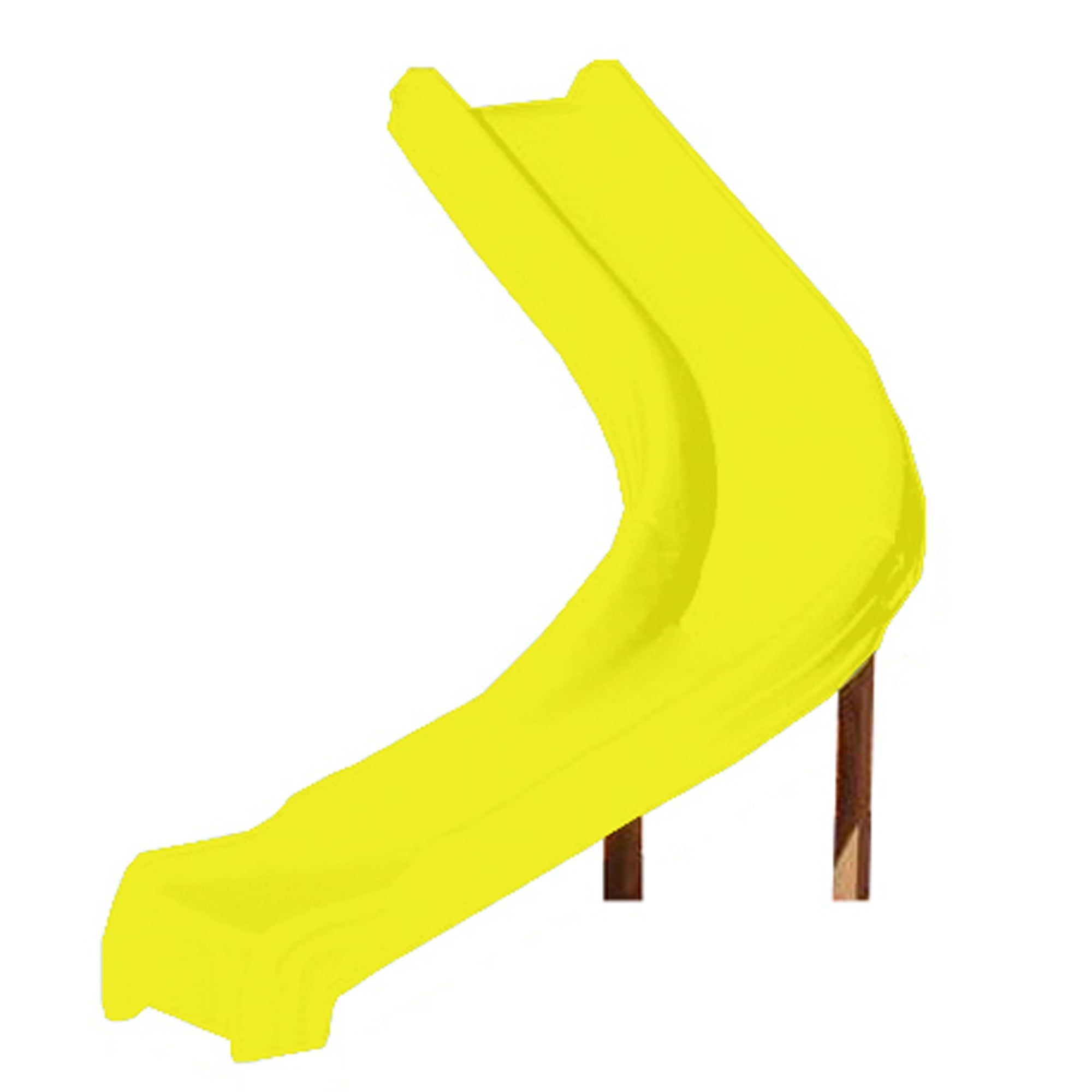 Yellow Curved Plastic Slide for 48"-60" Mount Height