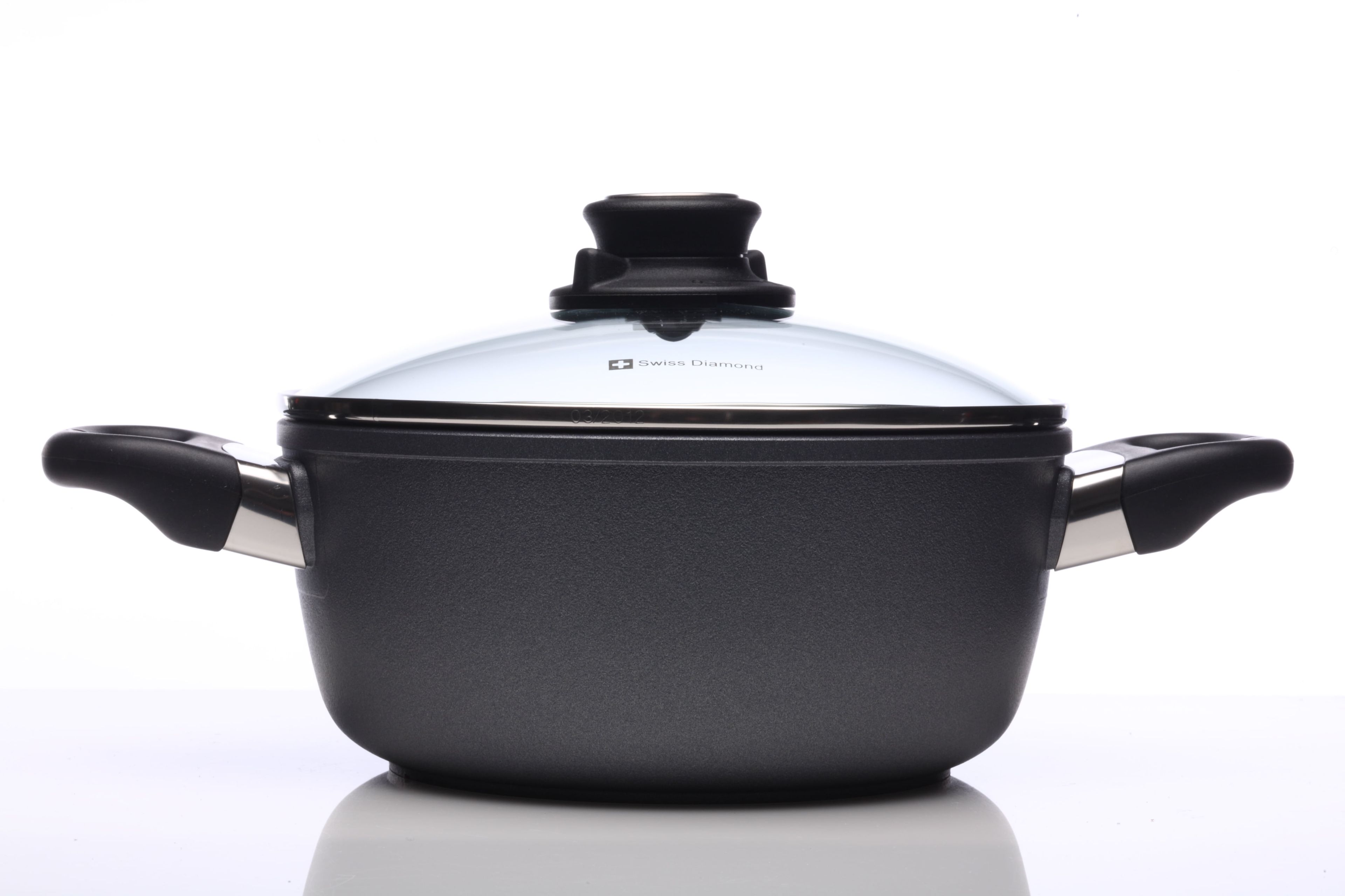 Swiss Diamond 2.3 qt Black Aluminum Nonstick Casserole