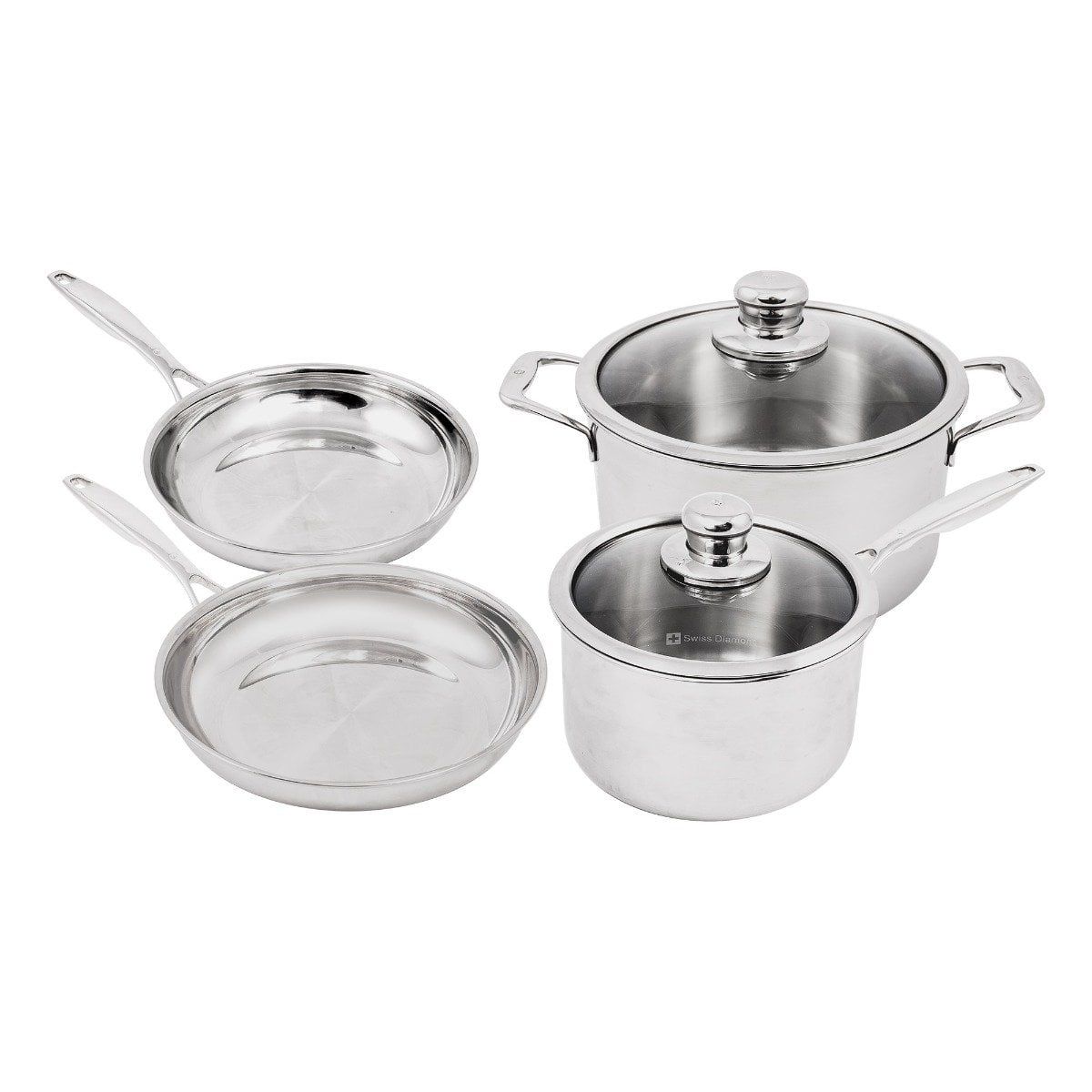 Swiss Diamond 5-Ply Stainless Steel 6-Piece Cookware Set