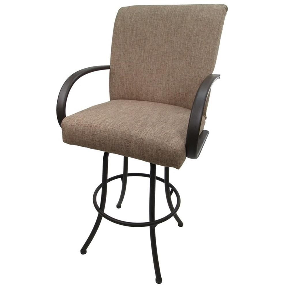 Basin Beige 30" Swivel Bar Stool with Metal Frame