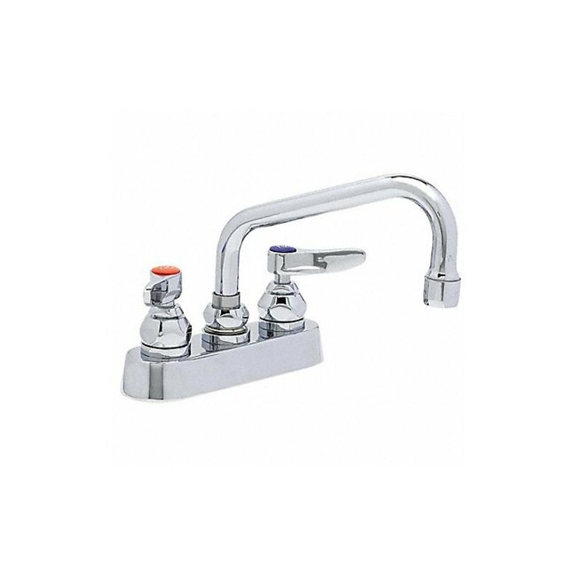 Chrome Deck Mount Faucet with 6" Swing Nozzle