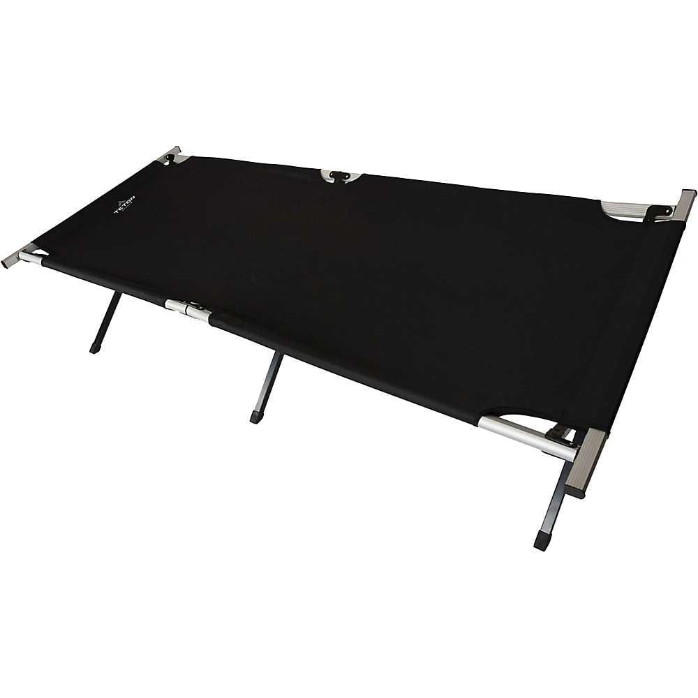 Universal XL Black Canvas Camping Cot with Steel Frame