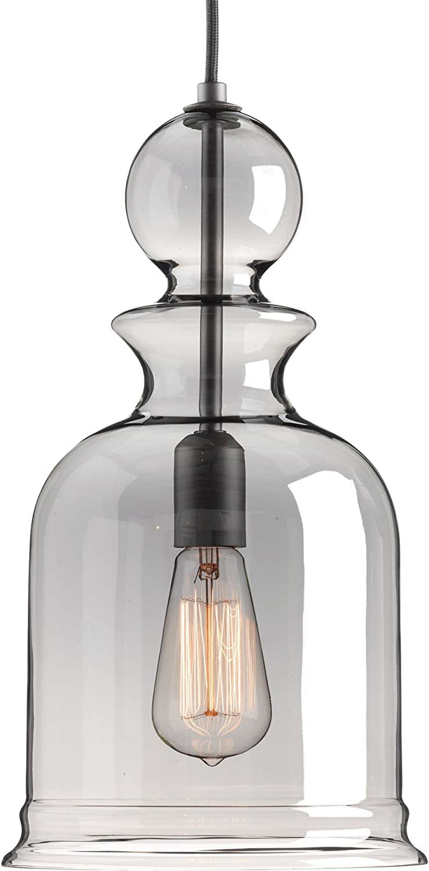 Graphite Glass Chess-Piece Pendant Light