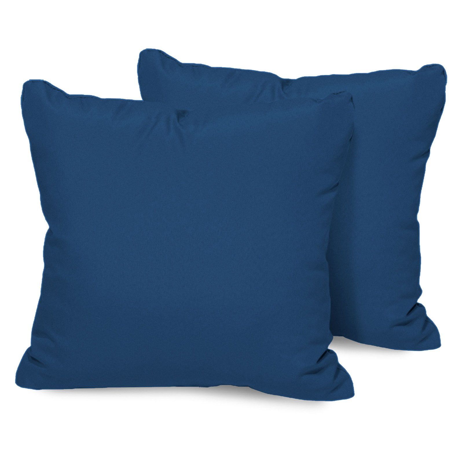 Navy 16'' Square Outdoor Throw Pillows Set of 2