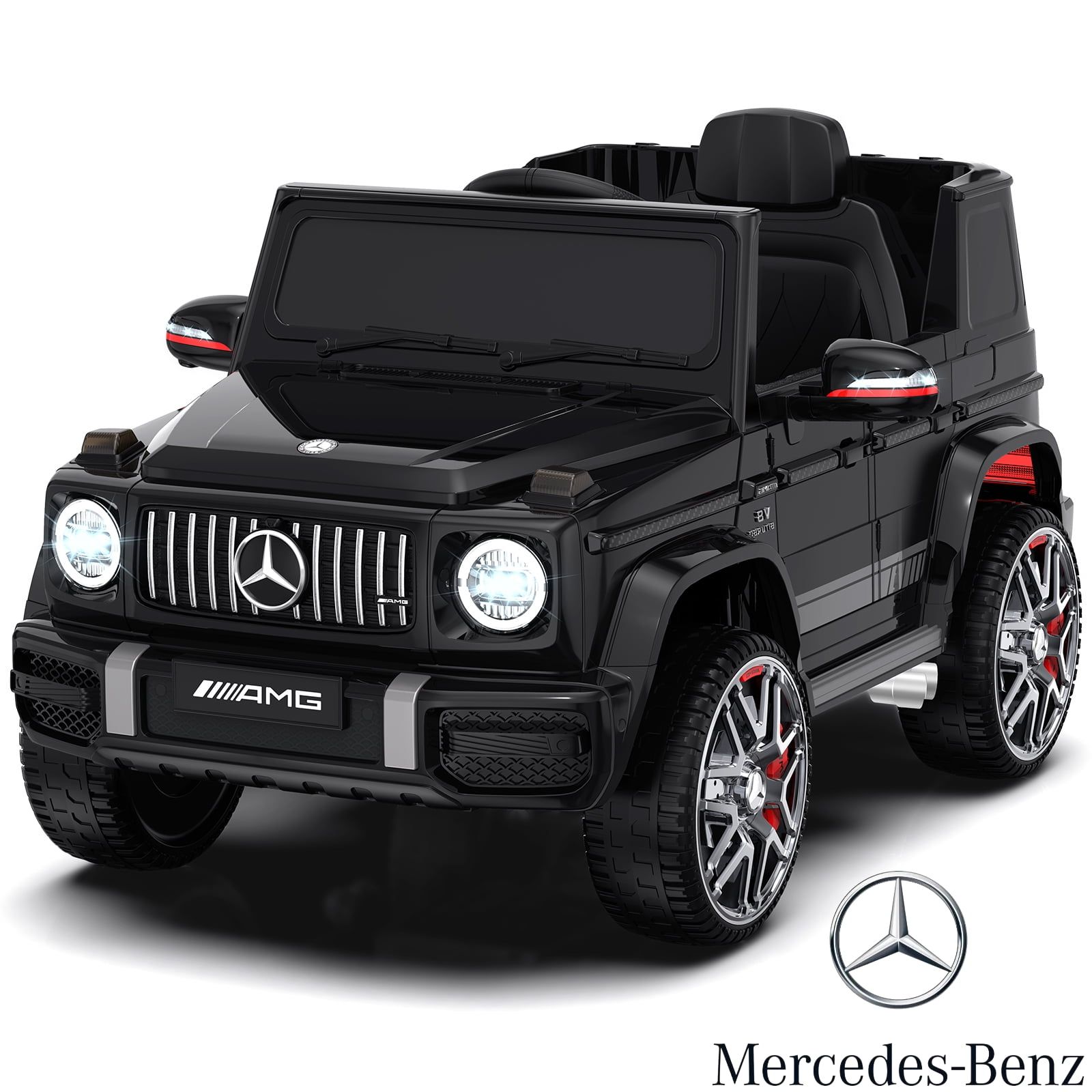 Black 12V Mercedes-Benz G63 Ride-On Car with Remote Control