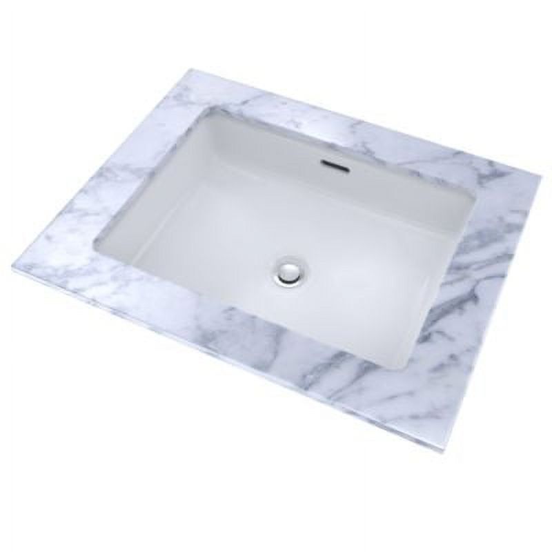 Atherton Cotton White Ceramic Undermount Rectangular Bathroom Sink