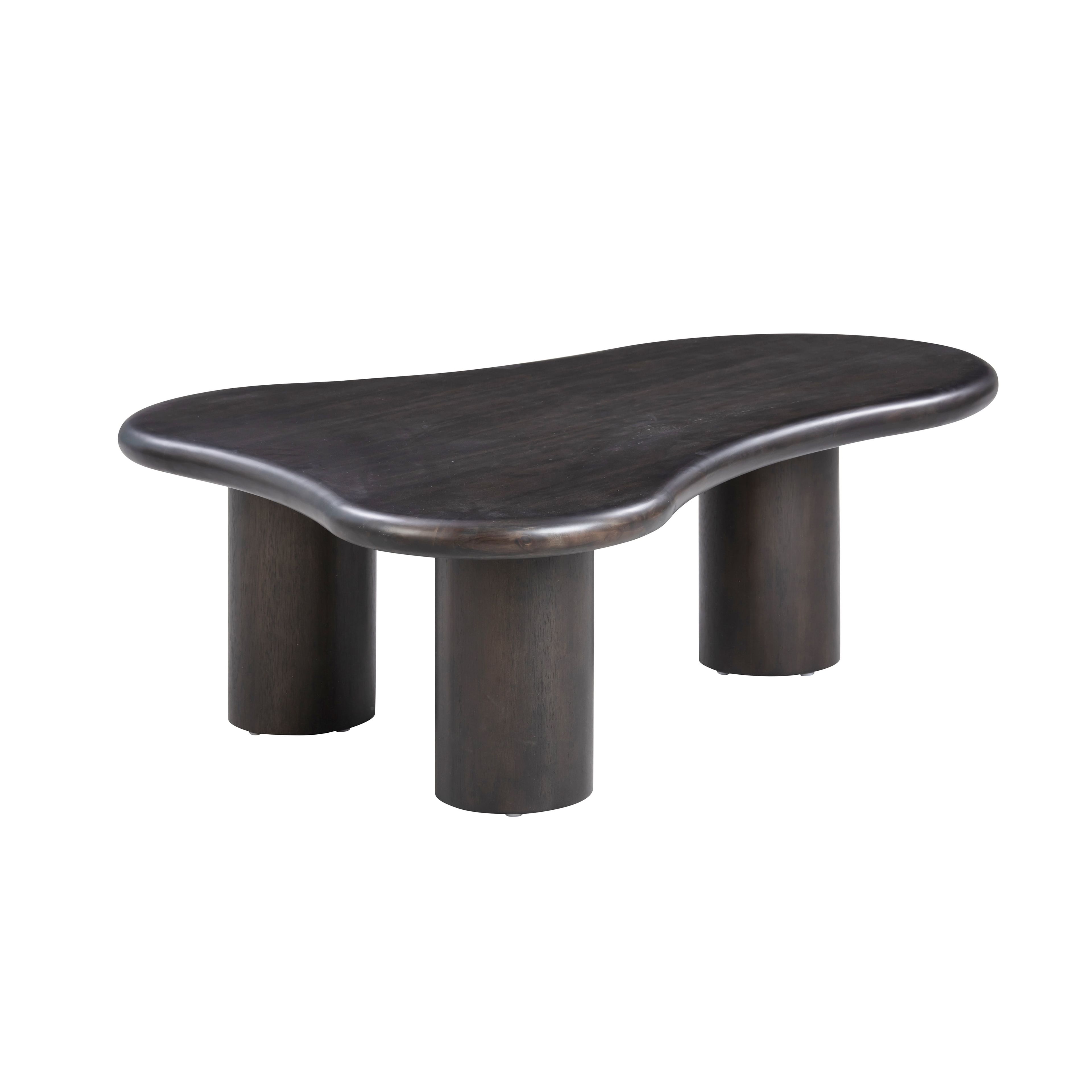 Gotham Black Free Form Wood Coffee Table