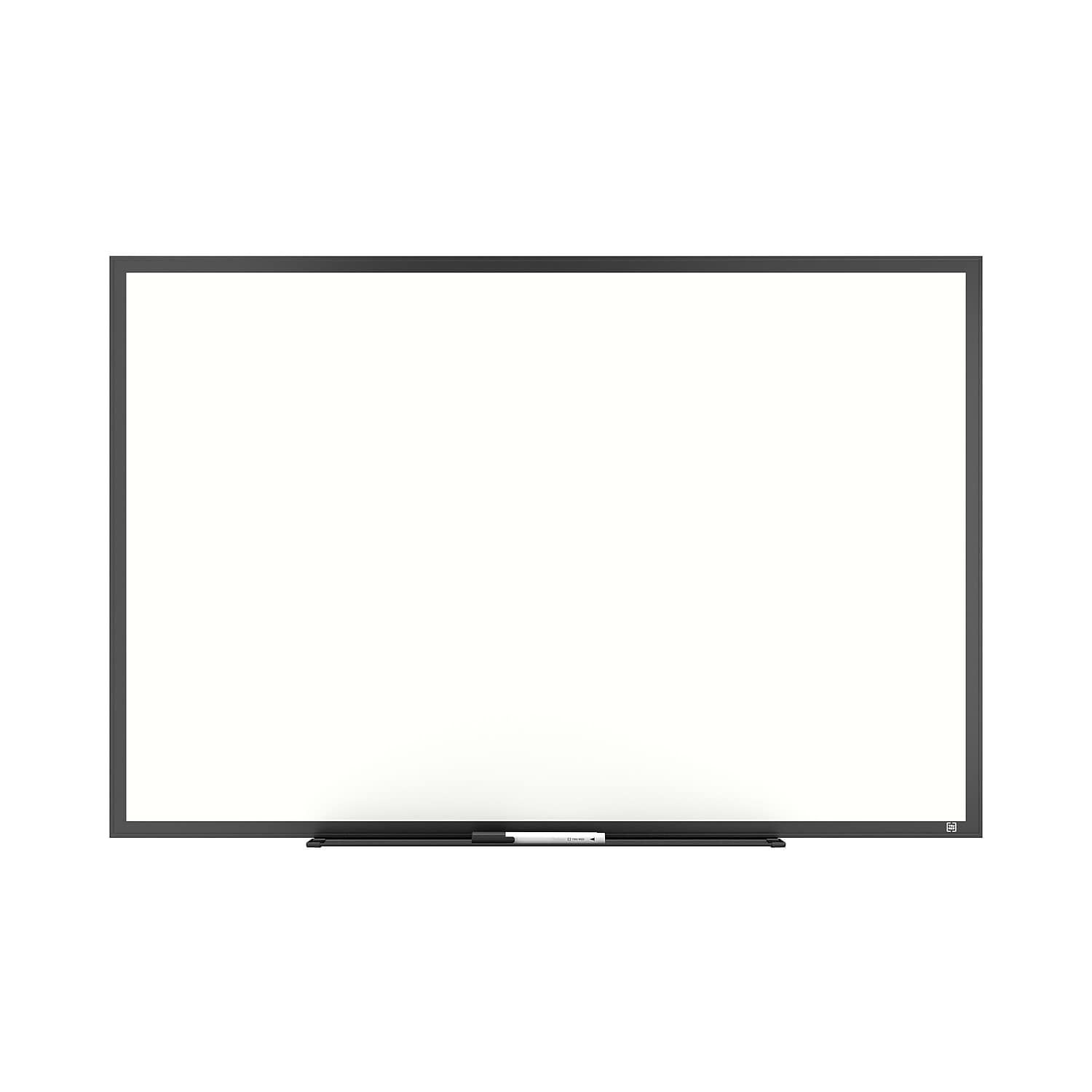 TRU RED 36" x 24" Melamine Dry Erase Board with Black Frame