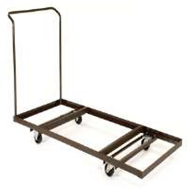 Heavy-Duty Black Steel Table Cart for Rectangular Tables