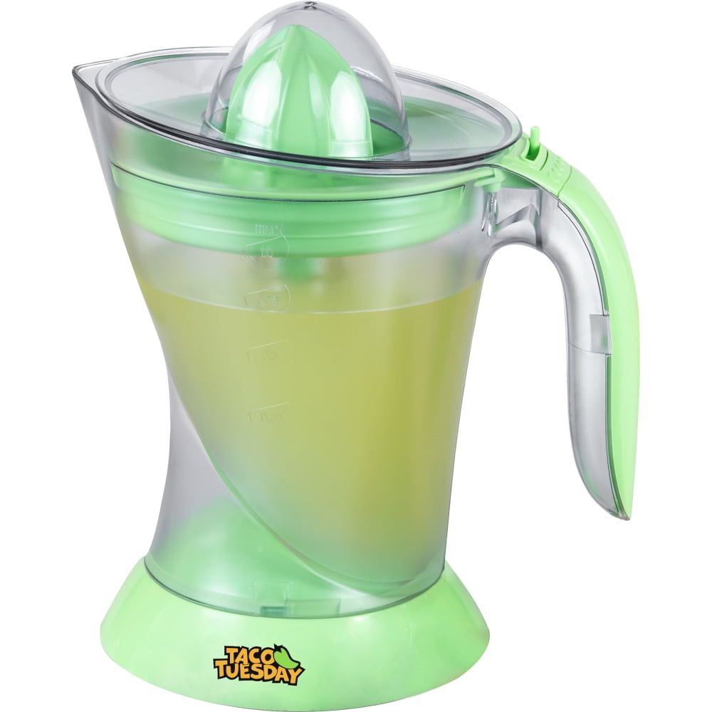 Green Electric Citrus Juicer with Pitcher and Glasses Set