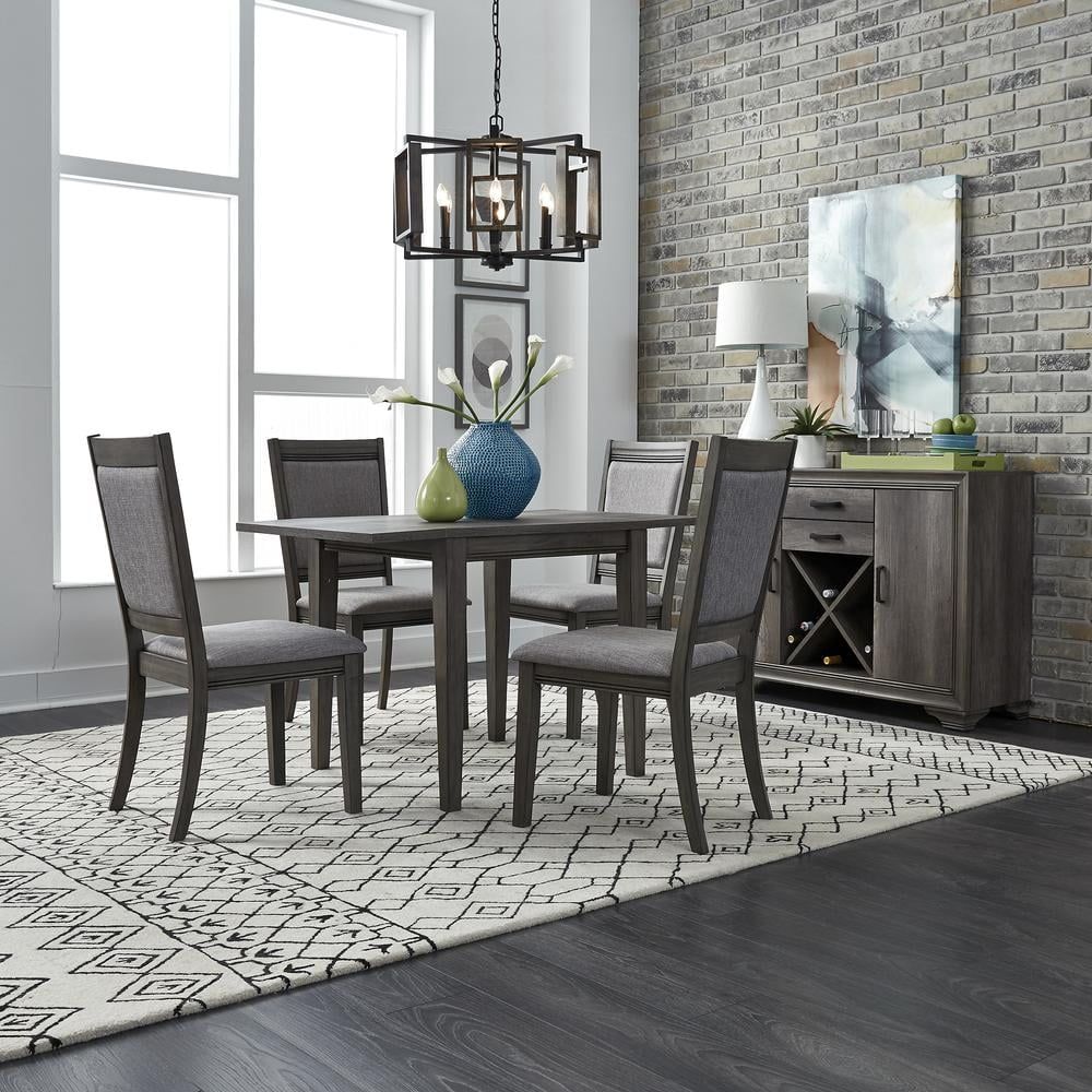 Tanners Creek Medium Gray 5-Piece Drop Leaf Dining Set