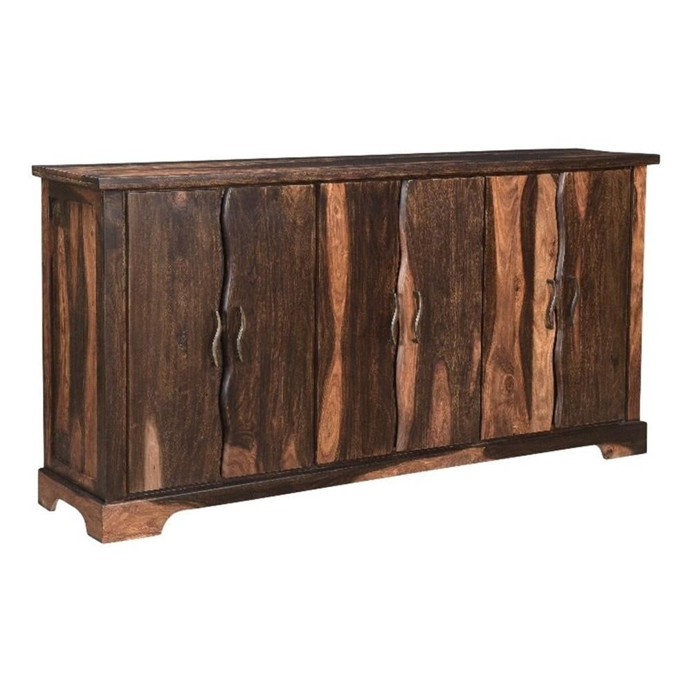 Darcy 72'' Dark Brown Live Edge Solid Wood Sideboard