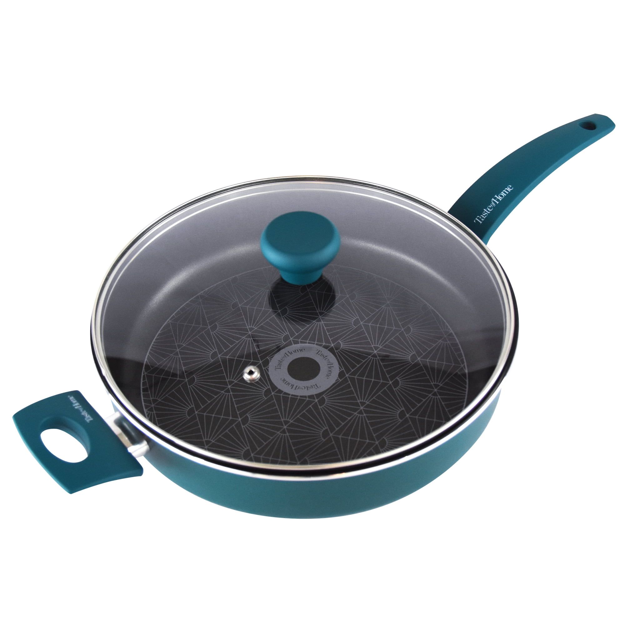 Sea Green 4-Quart Non-Stick Aluminum Sauté Pan with Lid