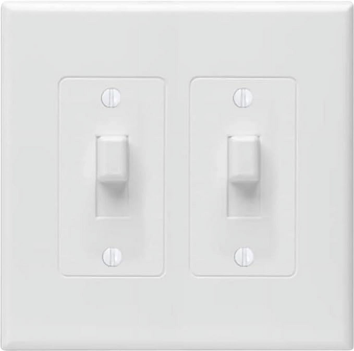 White Polycarbonate 3-Gang Toggle Switch Cover