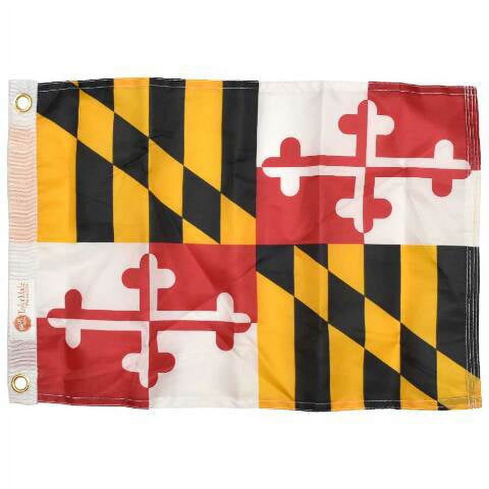 Maryland State Red White Black Yellow Nylon Boat Flag