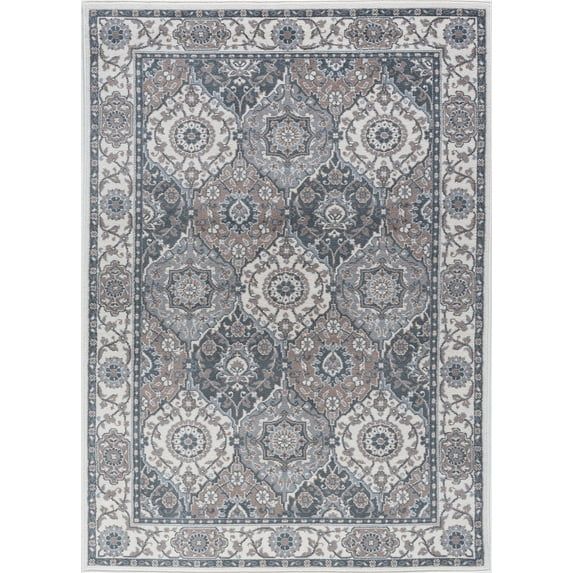 Madison Cream Synthetic 2' x 3' Rectangular Traditional Rug