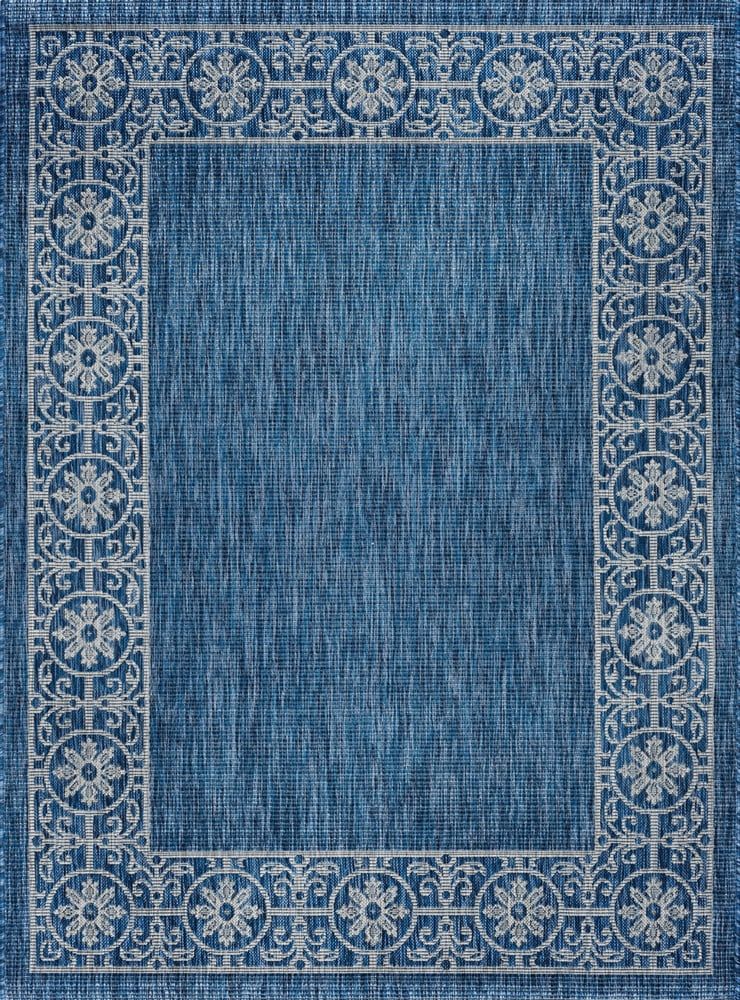 Veranda 8' x 10' Indigo Synthetic Flat Woven Rug