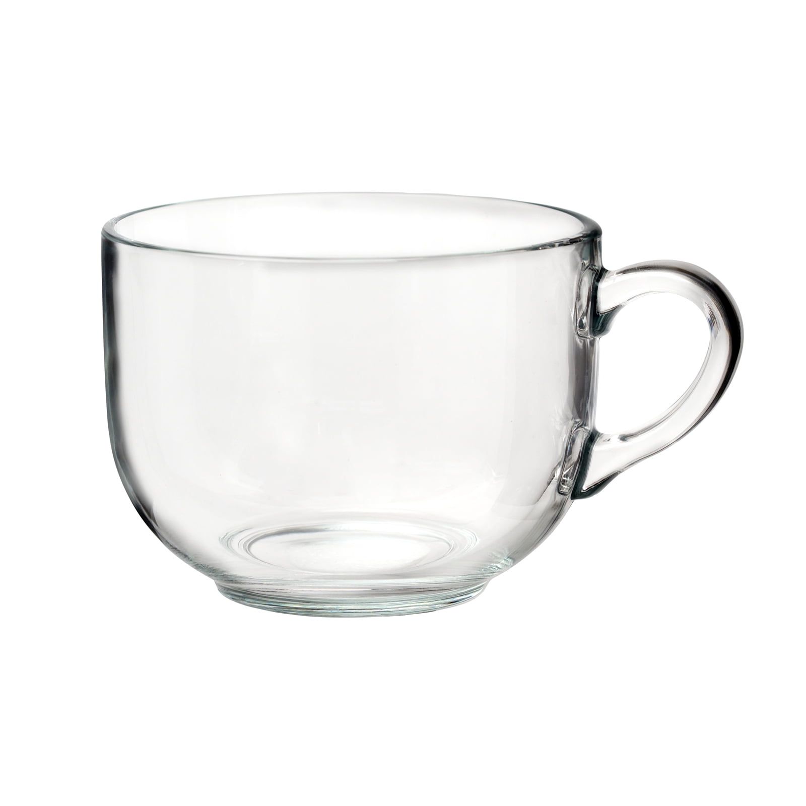 Tazzotta Clear Tempered Glass 22 oz Coffee Mug Set