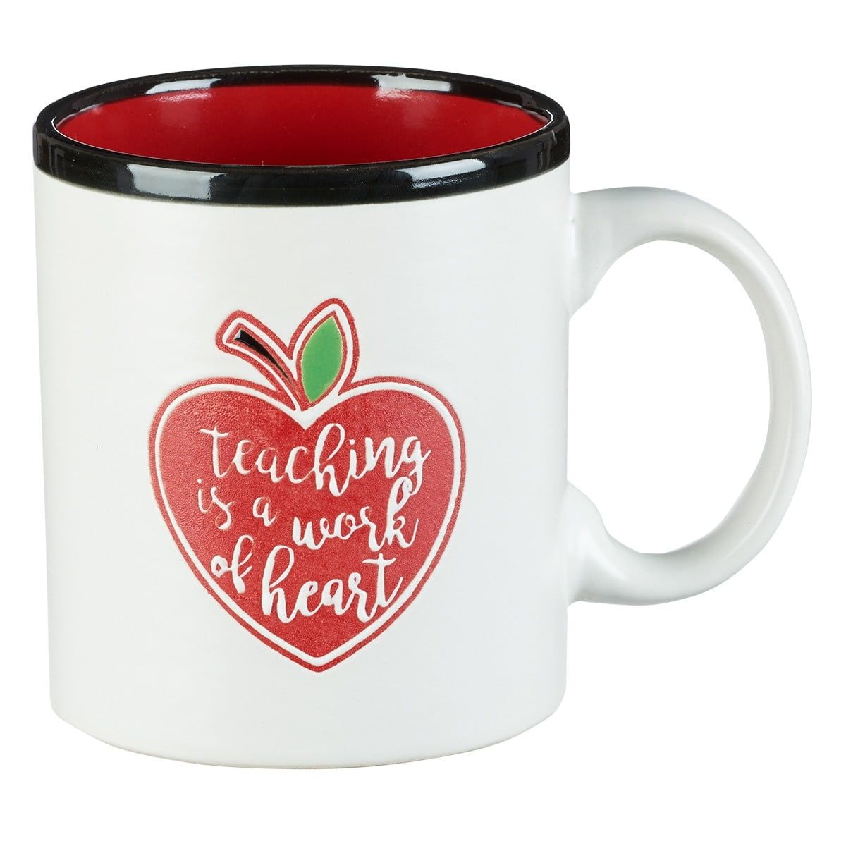 Teaching is a Work of Heart Red Ceramic Mug