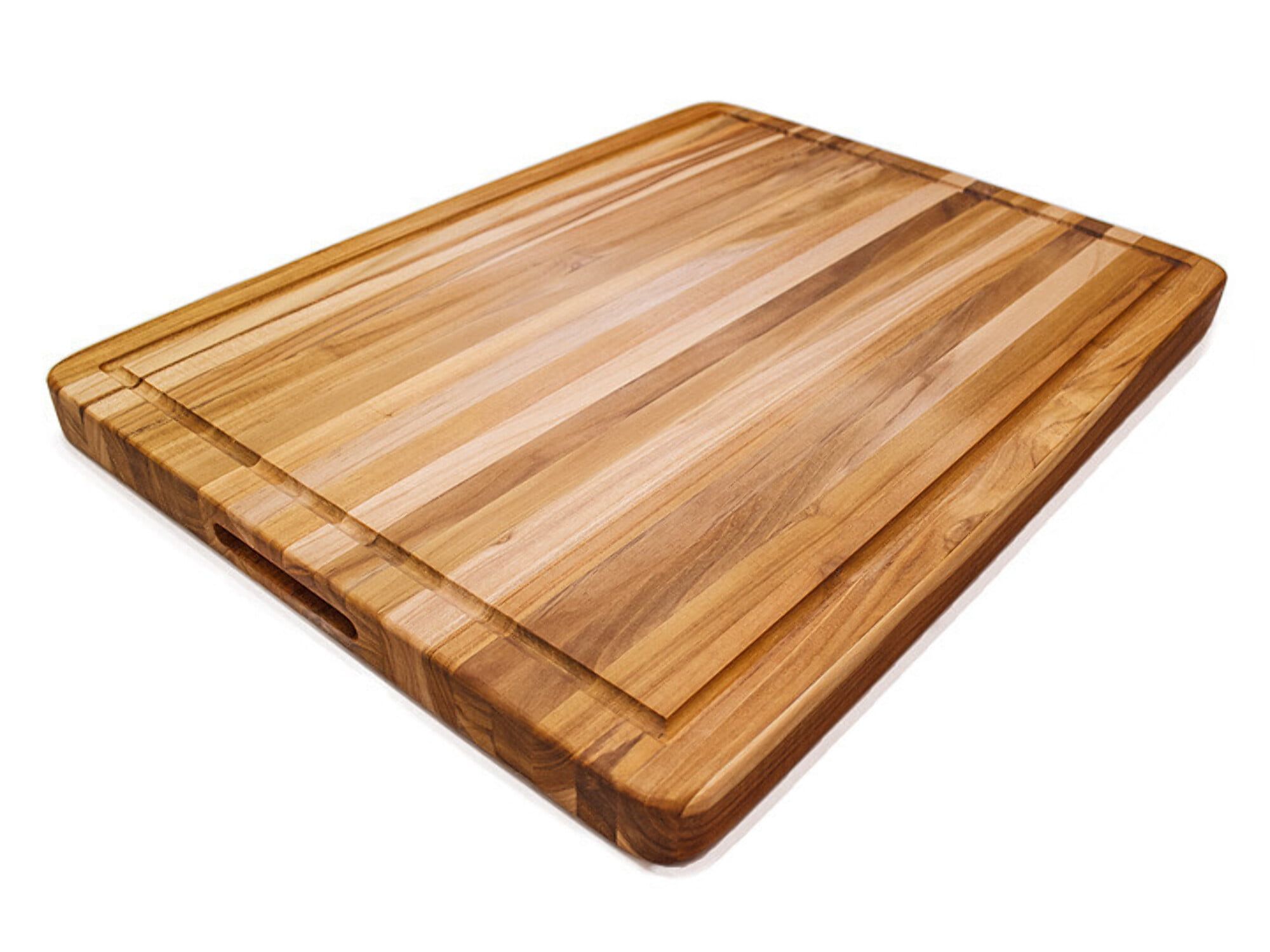 Teak Edge Grain Extra Large Cutting Board with Juice Groove