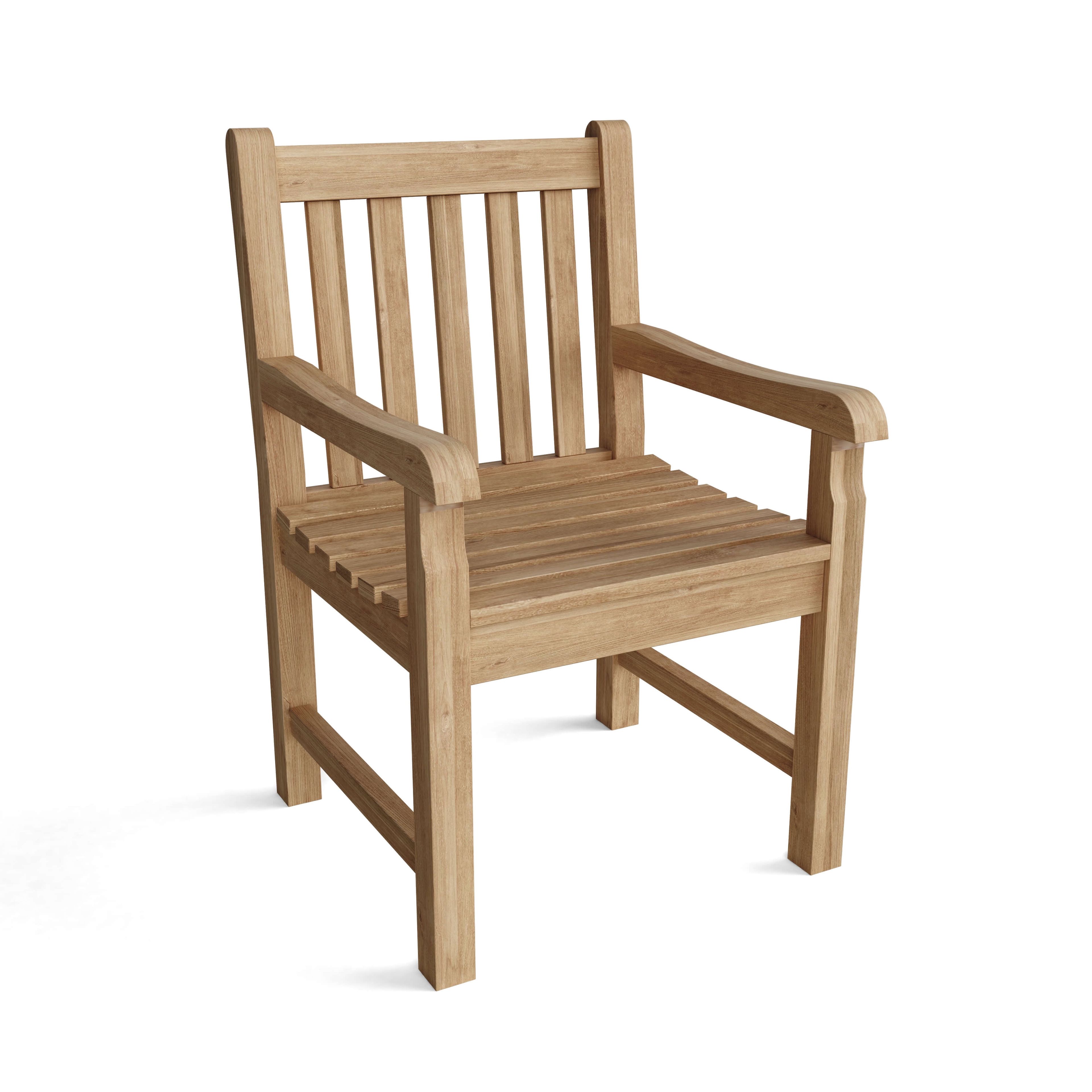 Classic Teak Natural Outdoor Dining Armchair