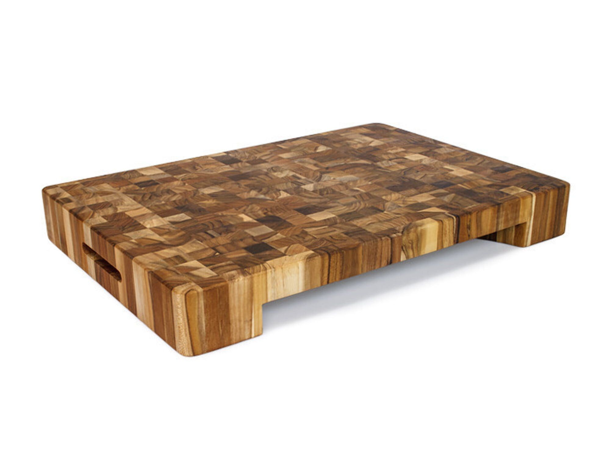 Teak End Grain Butcher Block with Cut Out 20 x 14 x 2.5