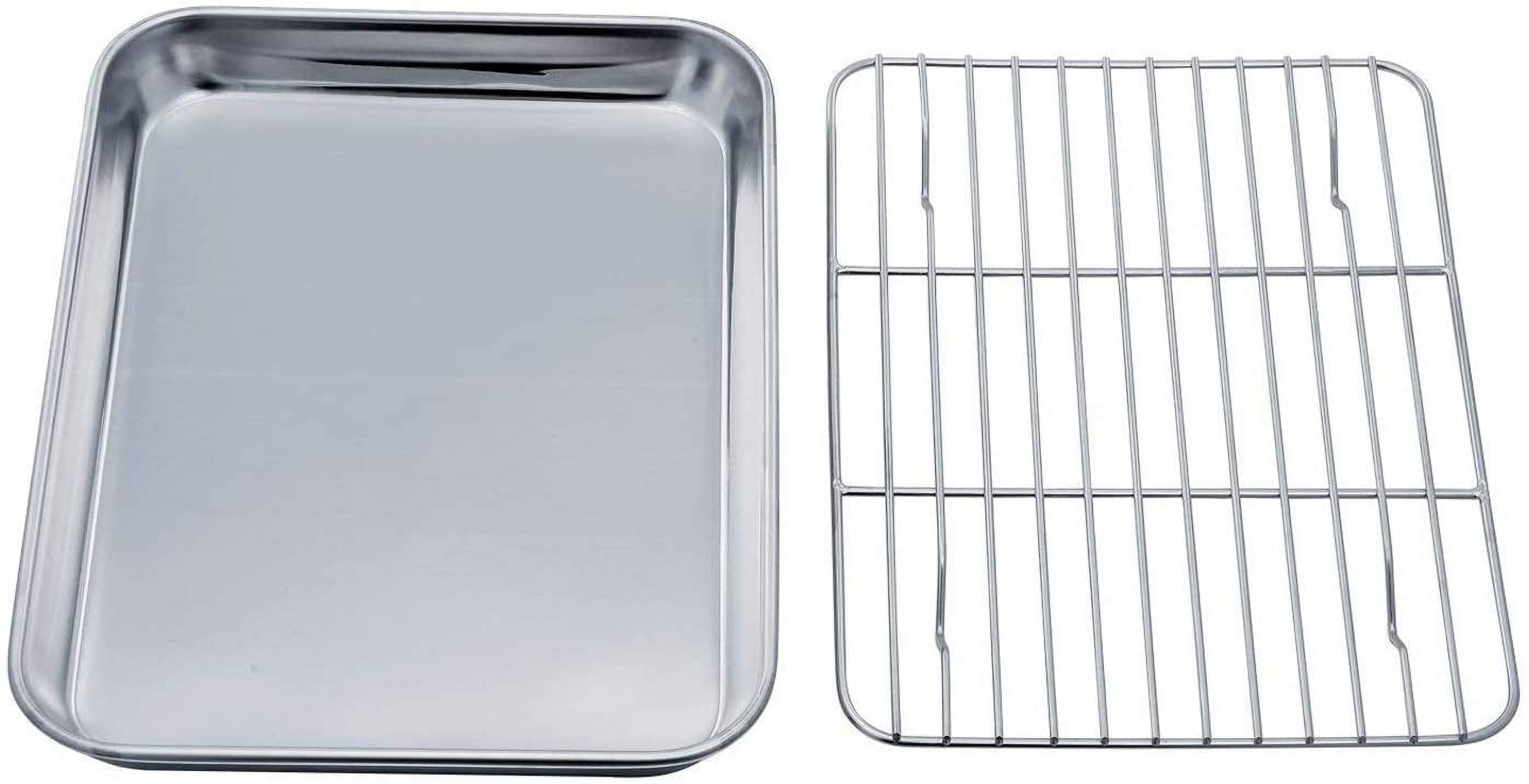 Medium Stainless Steel Baking Sheet with Rack Set