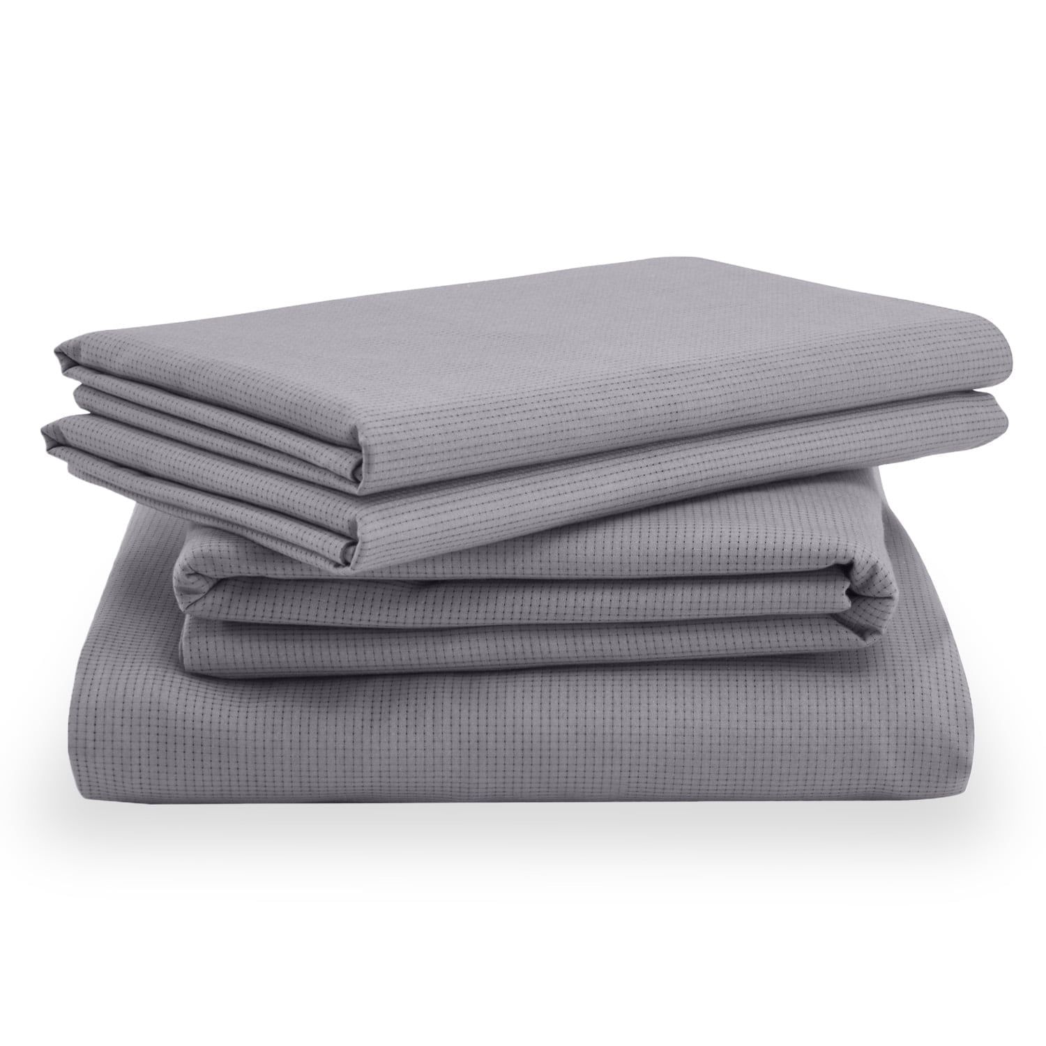 Cool Gray Cotton California King Sheet Set