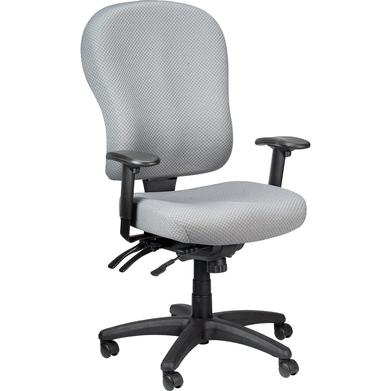 ErgoComfort Gray Fabric Mid-Back Adjustable Task Chair