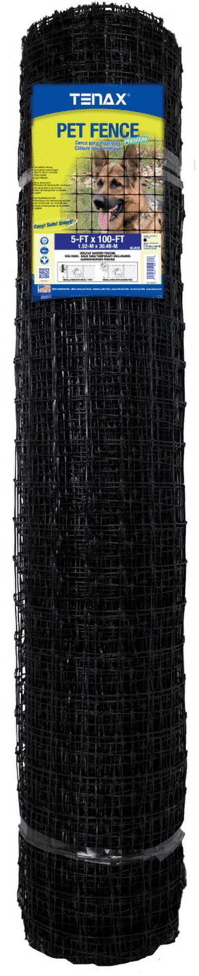 Tenax Black 5' x 100' UV-Resistant Plastic Pet Fence