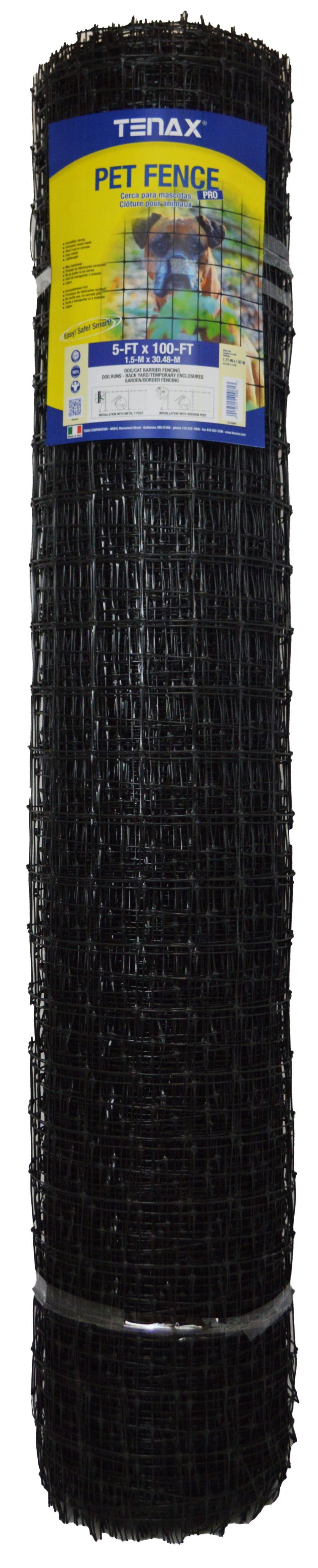 Tenax Black 5-ft x 100-ft Plastic Pet Fence