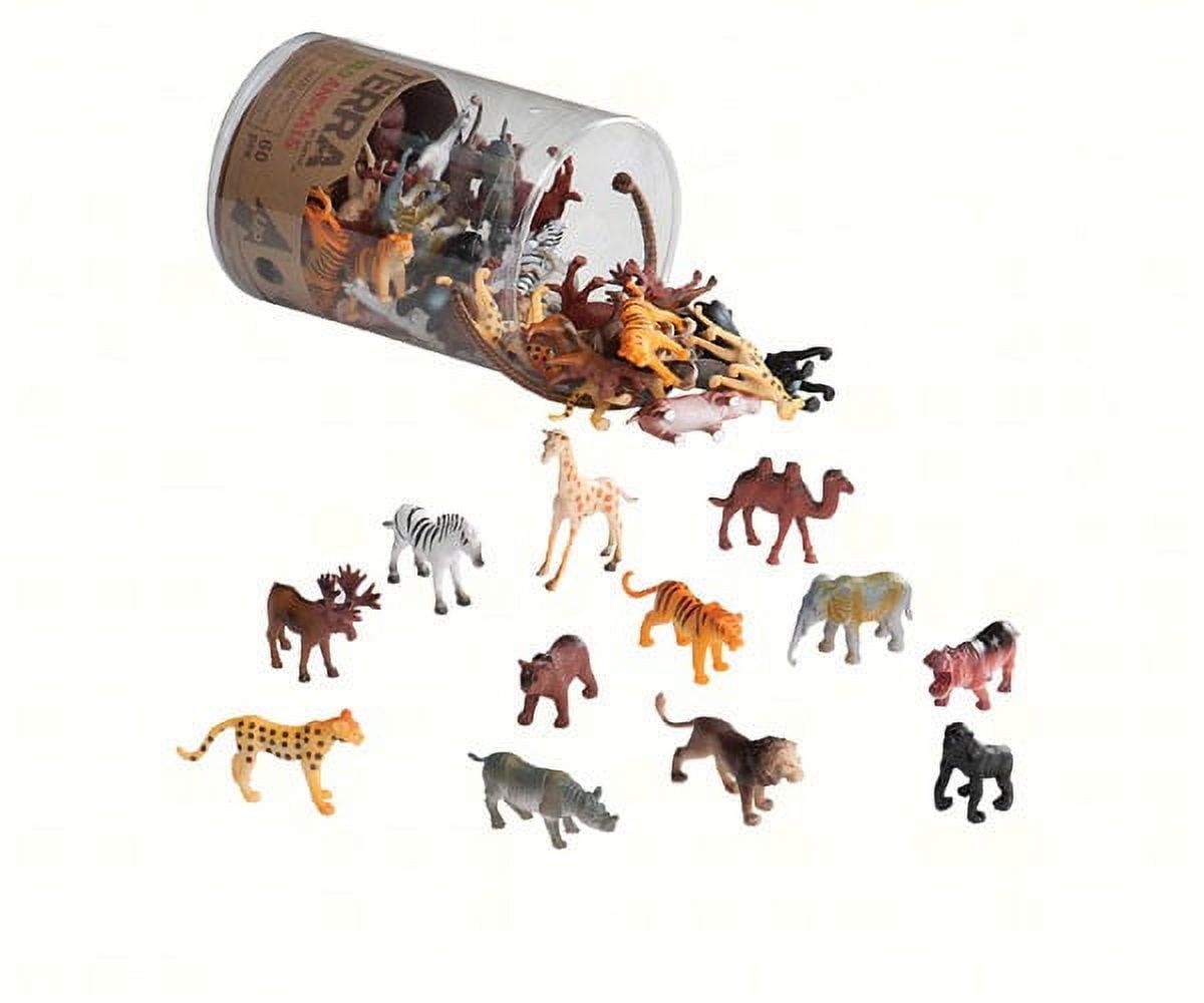 Terra 60-Piece Mini Wild Animal Figures Set