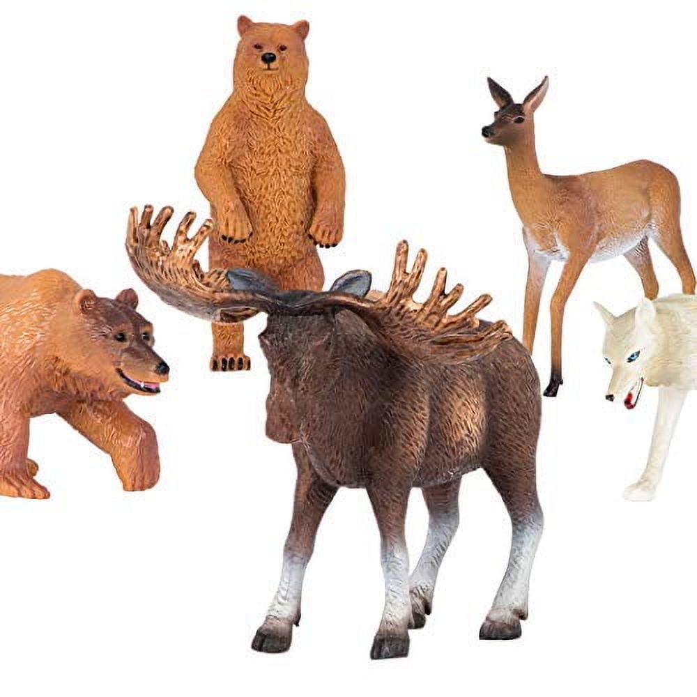 Realistic North American Wildlife Animal Figurine Set