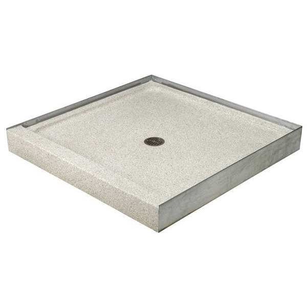 Palomino Tan Terrazzo Square Shower Base 36 in x 36 in