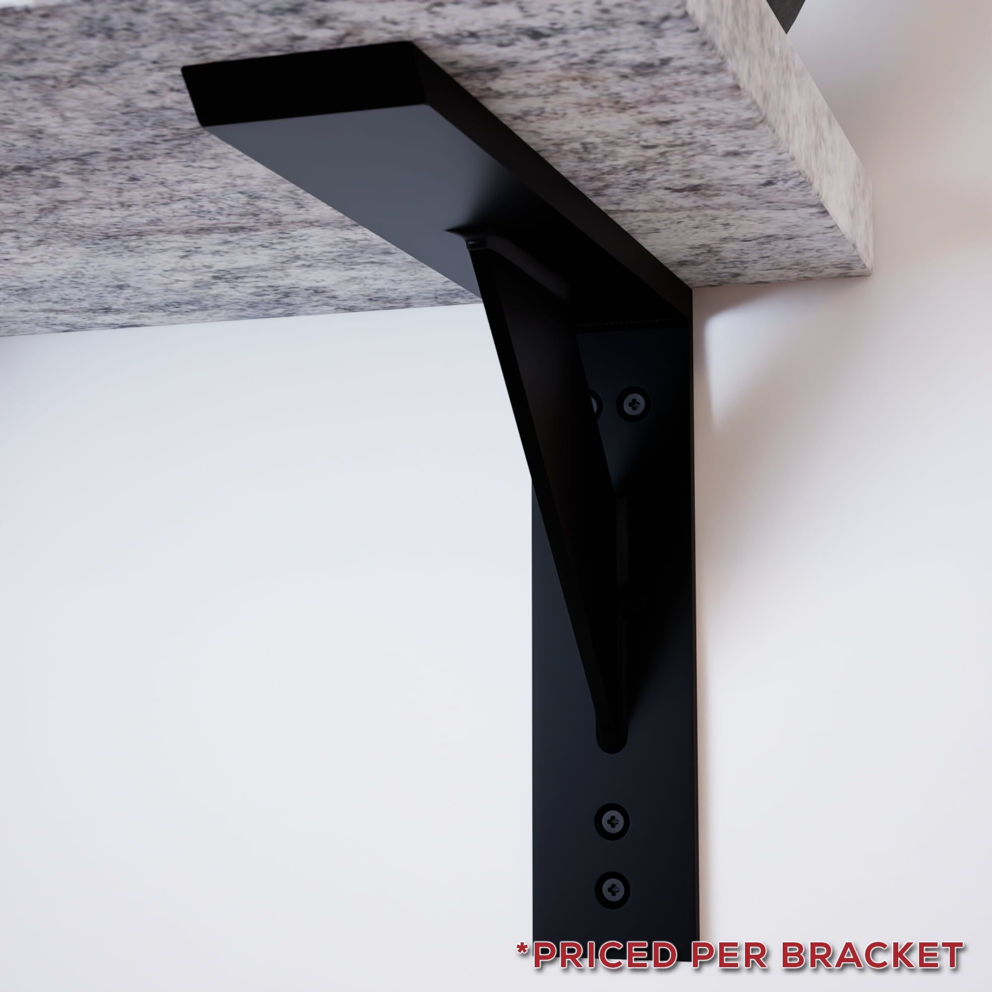 14 x 10 Inch Black Steel Heavy Duty Shelf Bracket