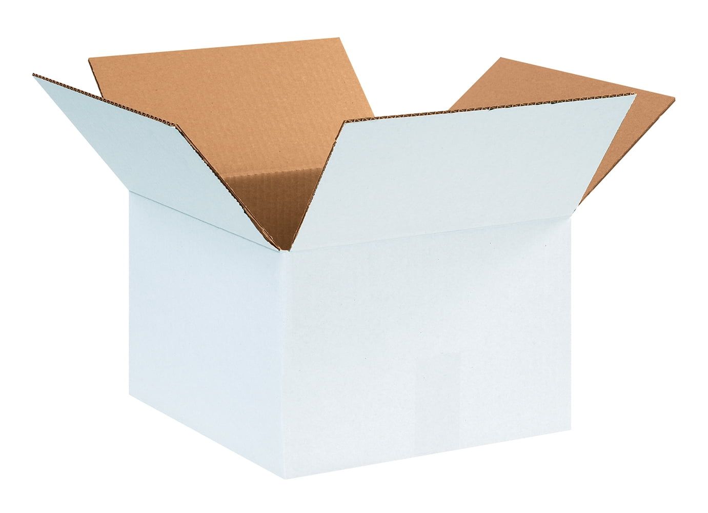 White 12" x 12" x 8" Corrugated Shipping Boxes