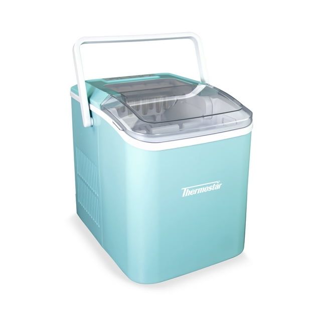 Aqua Portable Countertop Ice Maker with Handle, 26 Pounds Capacity