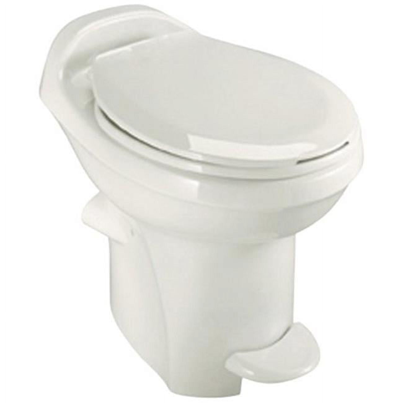 Bone High Profile Polypropylene RV Toilet with Water Saver