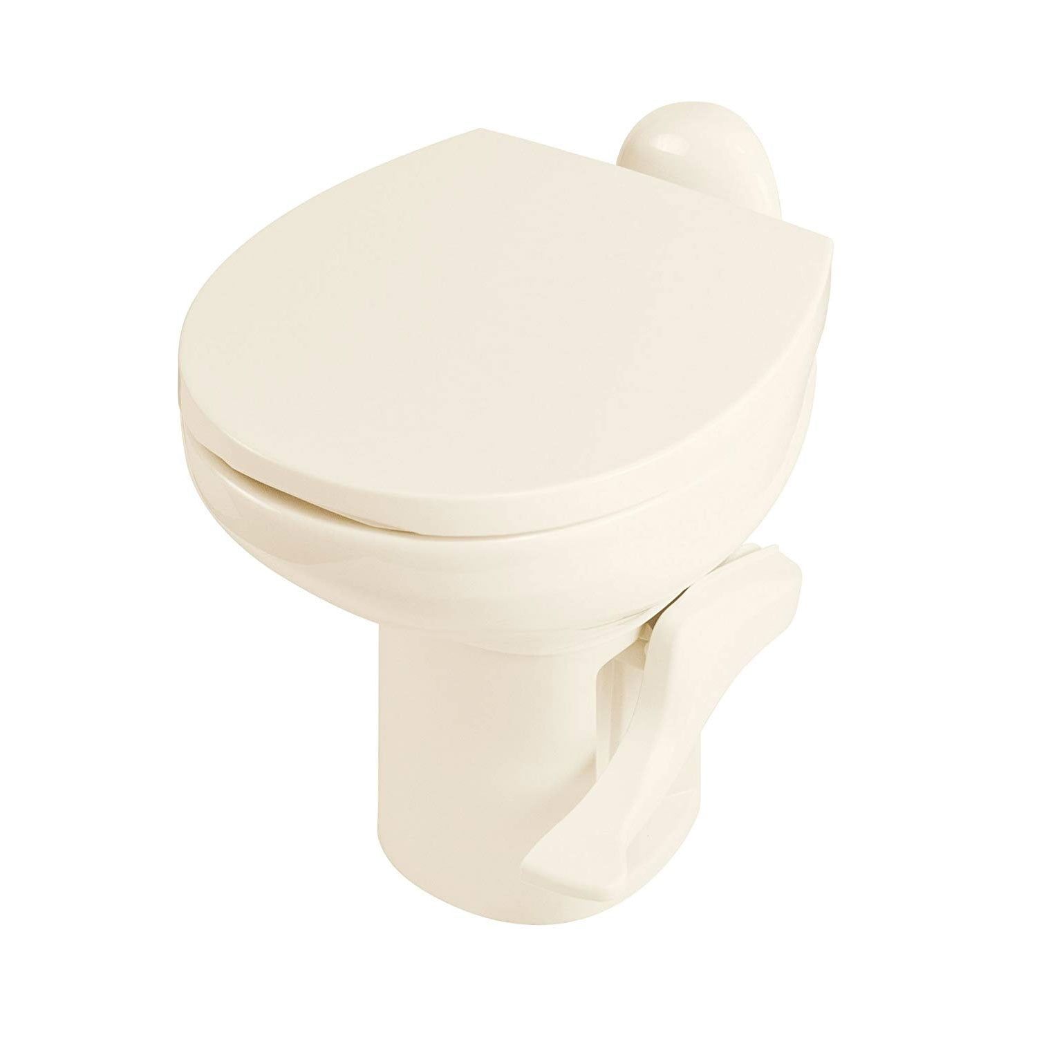 Bone High Profile Round RV Toilet with Pedal Flush Control