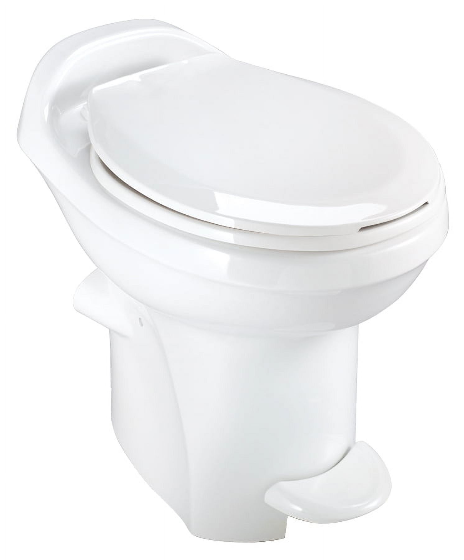 High Profile White Round Pedal Flush Control Toilet