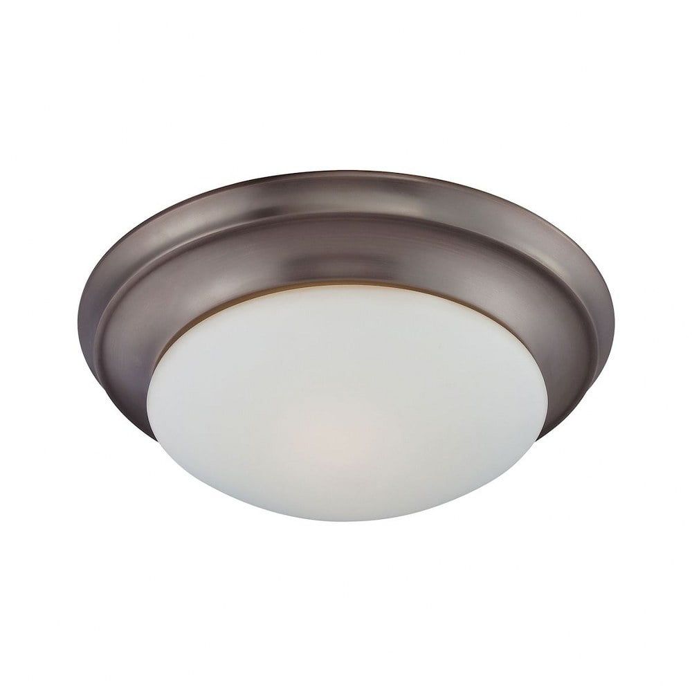 Elegant Oiled Bronze 15" Indoor/Outdoor Flush Mount Bowl Light