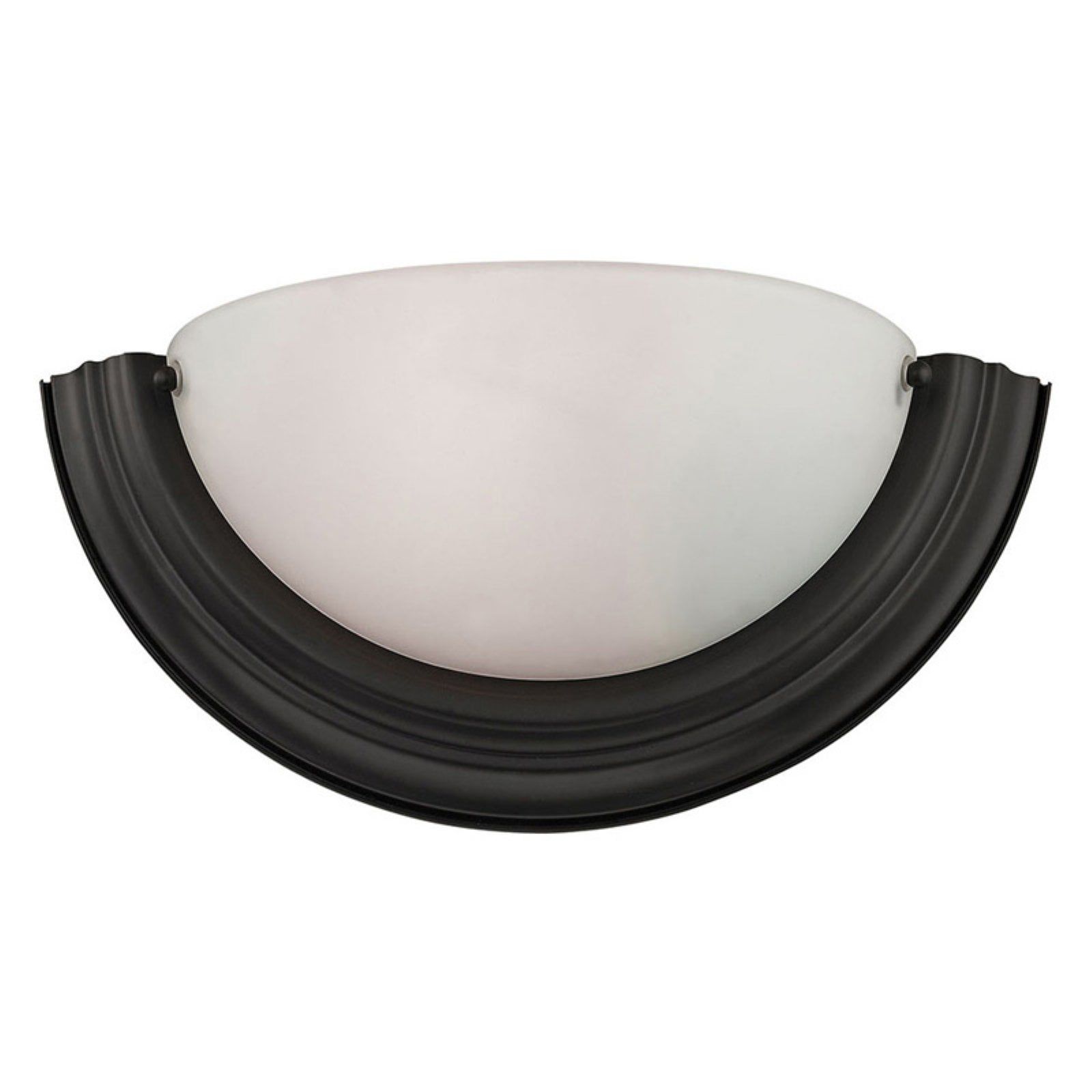 Contemporary Brushed Nickel 5" Bowl Sconce with Frosted Glass