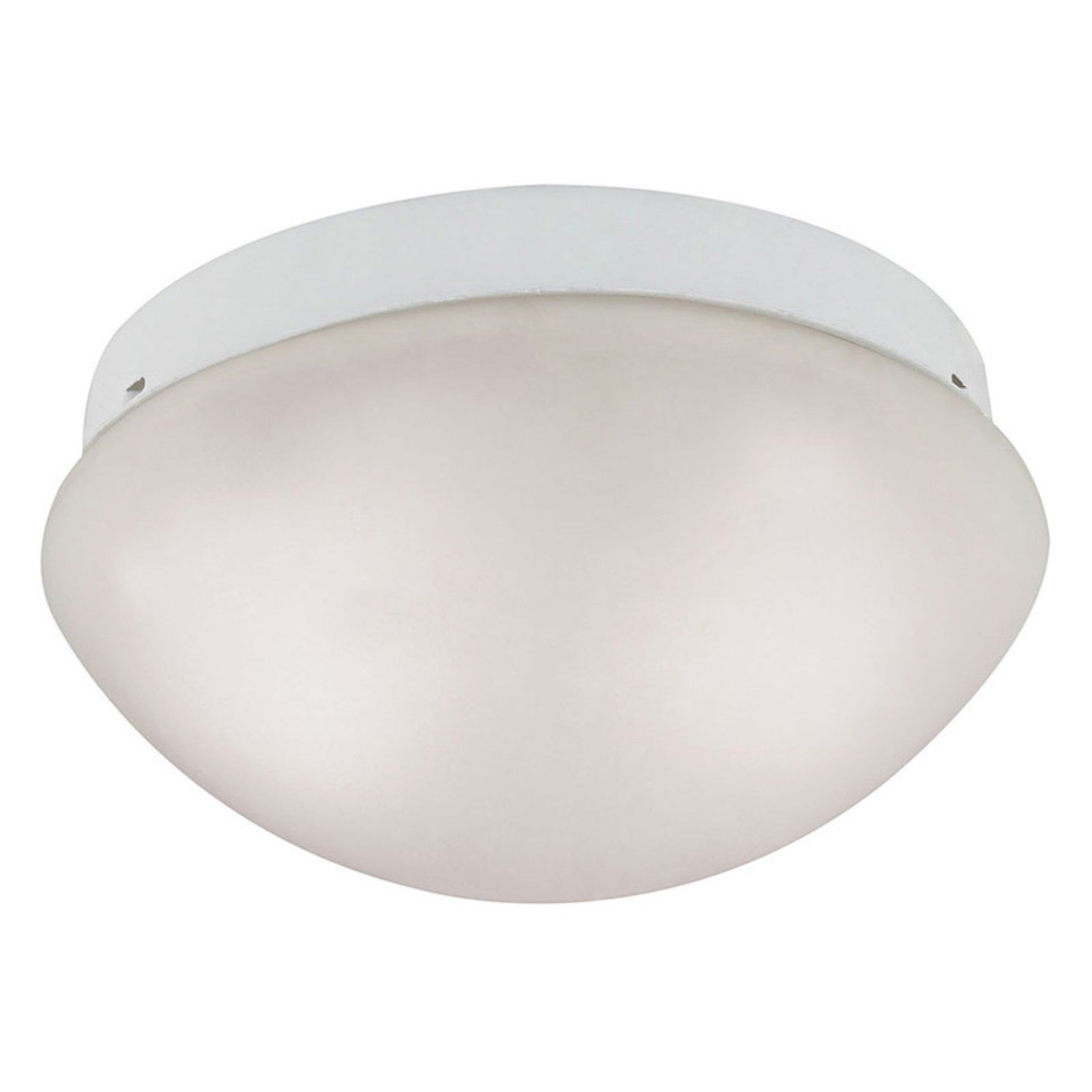 Satin Nickel 10" White Glass Dome Flush Mount Ceiling Light