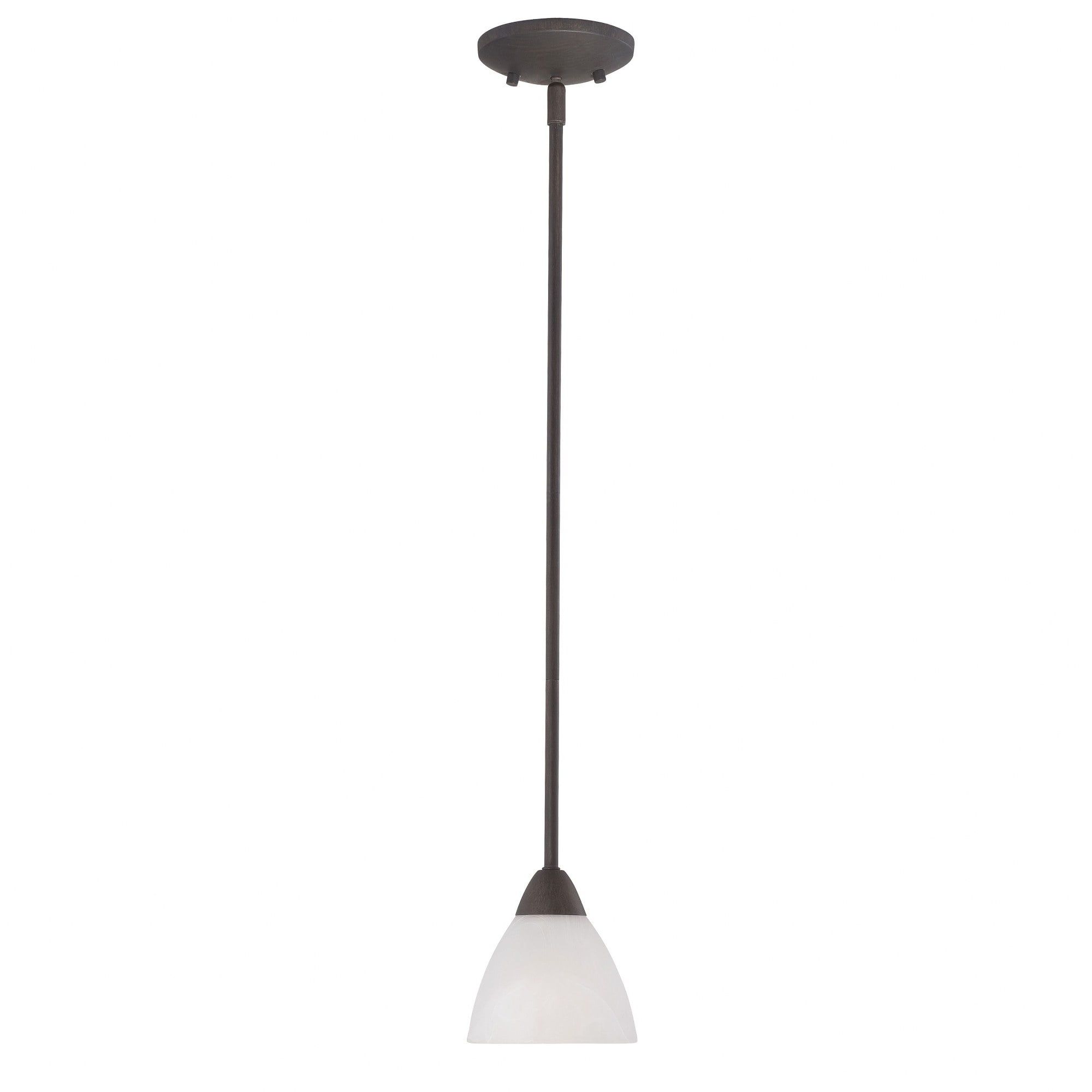 Tia Painted Bronze Mini Pendant with White Glass Shade