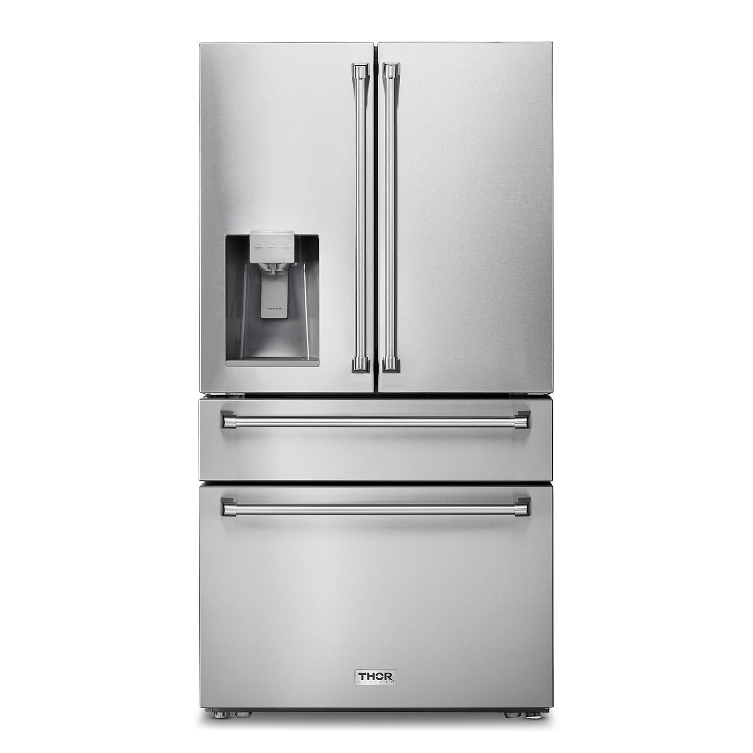 36-Inch Stainless Steel French Door Refrigerator with Ice Maker