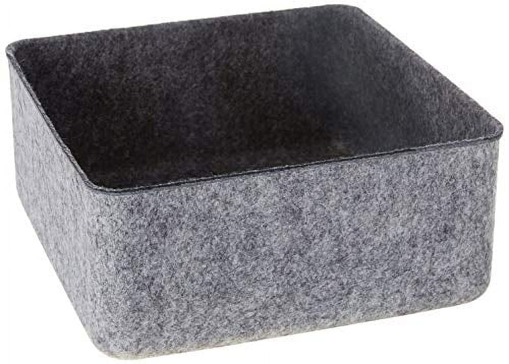 Charcoal Recycled Felt 9x9 Storage Bin