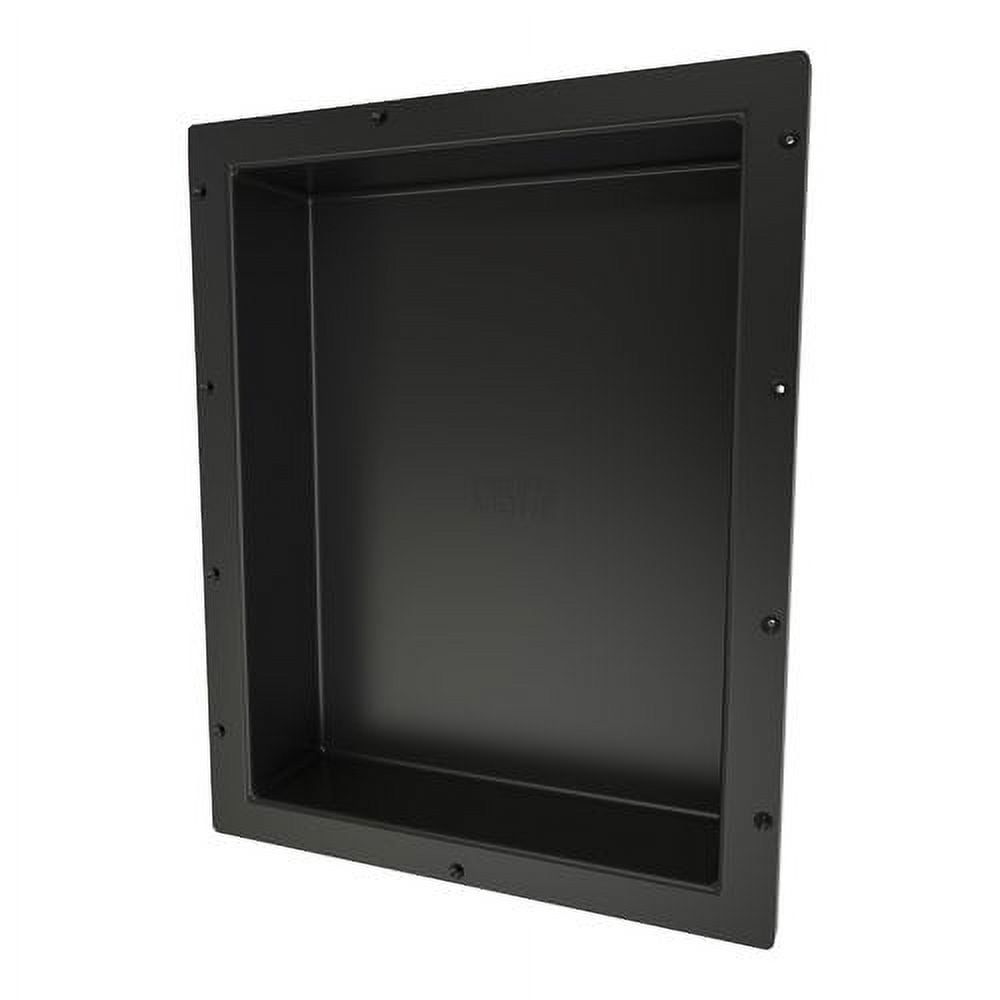 Black Plastic 16'' x 6'' Shower Niche with Recessed Shelf