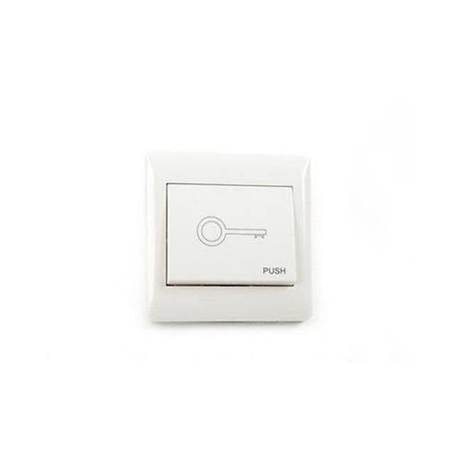 White Square Wired Push Button for Gate or Garage Door